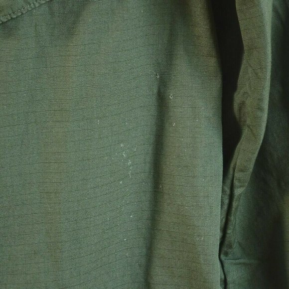 1970 Slant Pocket Vietnam Era OD Shirt Rip Stop Poplin OG 107 Class 1 Large Long - Picture 5 of 12
